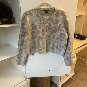Christian Lacroix Beige Sequined Knit Cardigan